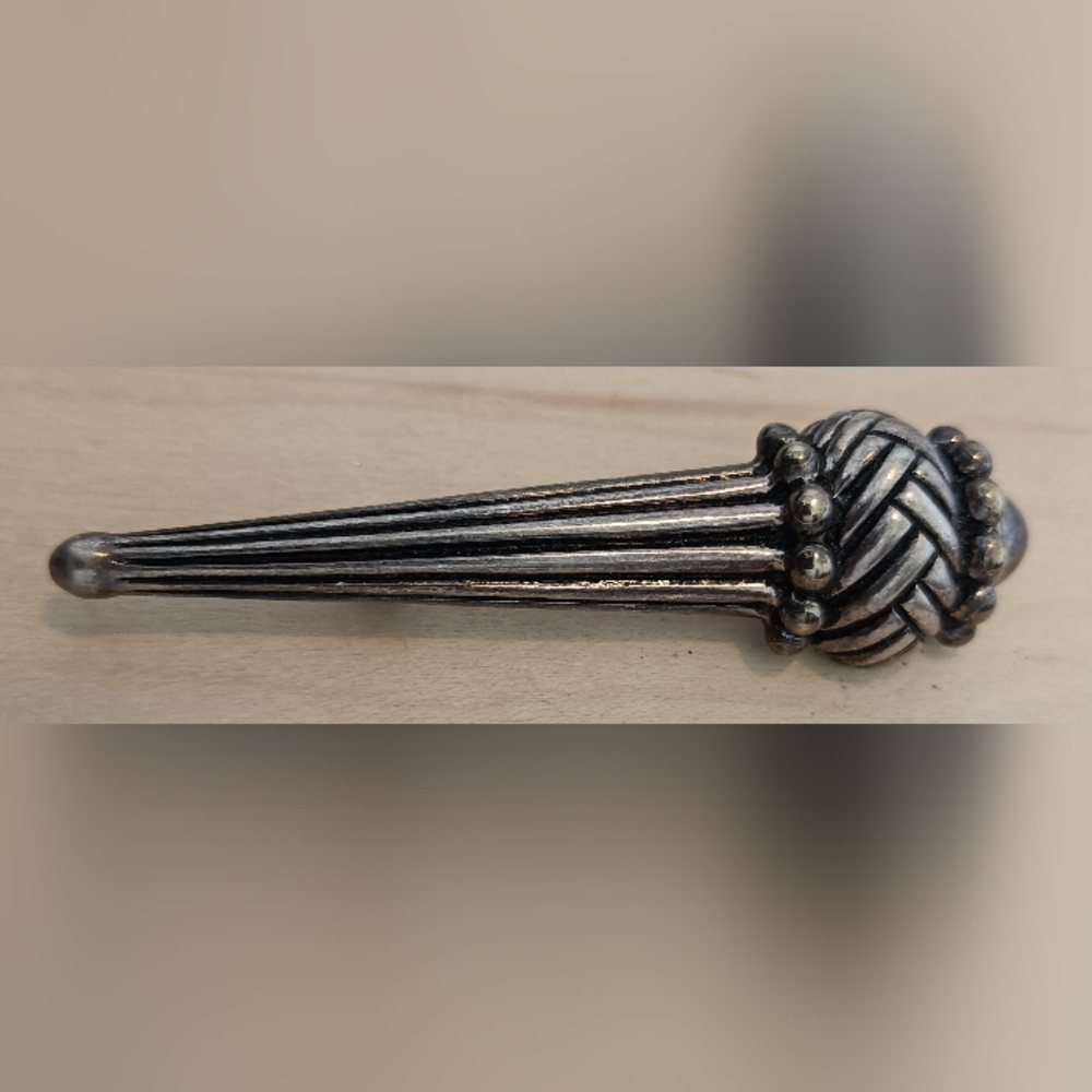 Premier Designs Silver-Tone Knot Drop Brooch